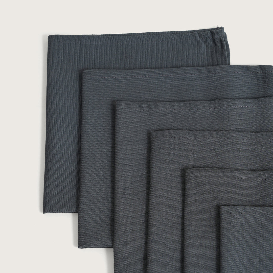 Premium Solid Linen-Style Dinner Napkins – Set of 6 (Available in 8 Essential Shades)