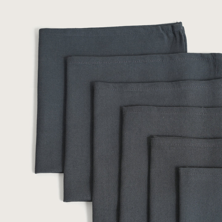 Premium Solid Linen-Style Dinner Napkins – Set of 6 (Available in 8 Essential Shades)