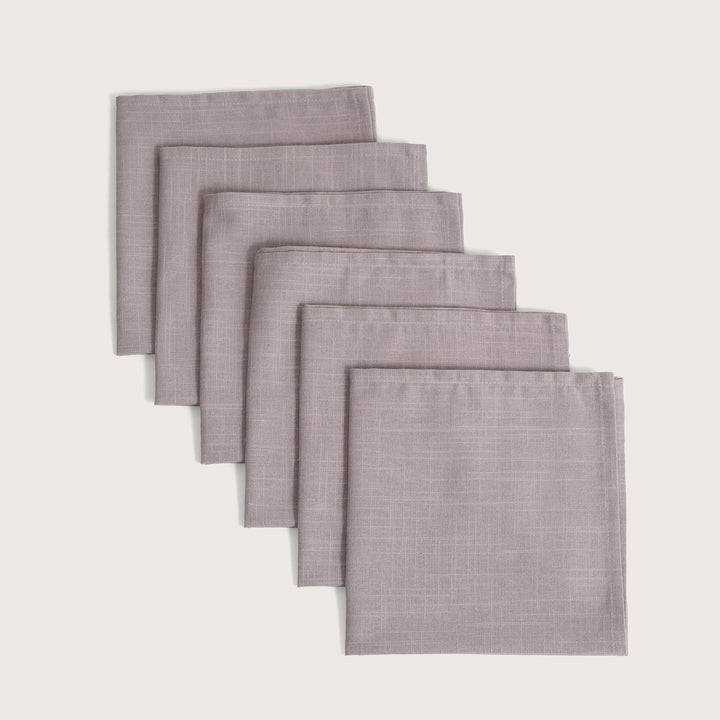 Premium Solid Linen-Style Dinner Napkins – Set of 6 (Available in 8 Essential Shades)
