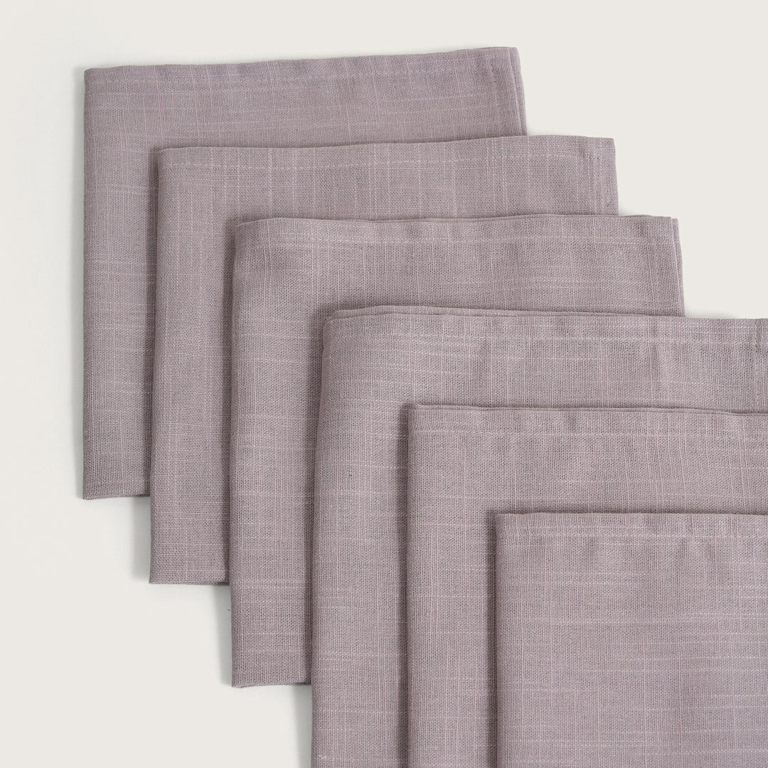 Premium Solid Linen-Style Dinner Napkins – Set of 6 (Available in 8 Essential Shades)