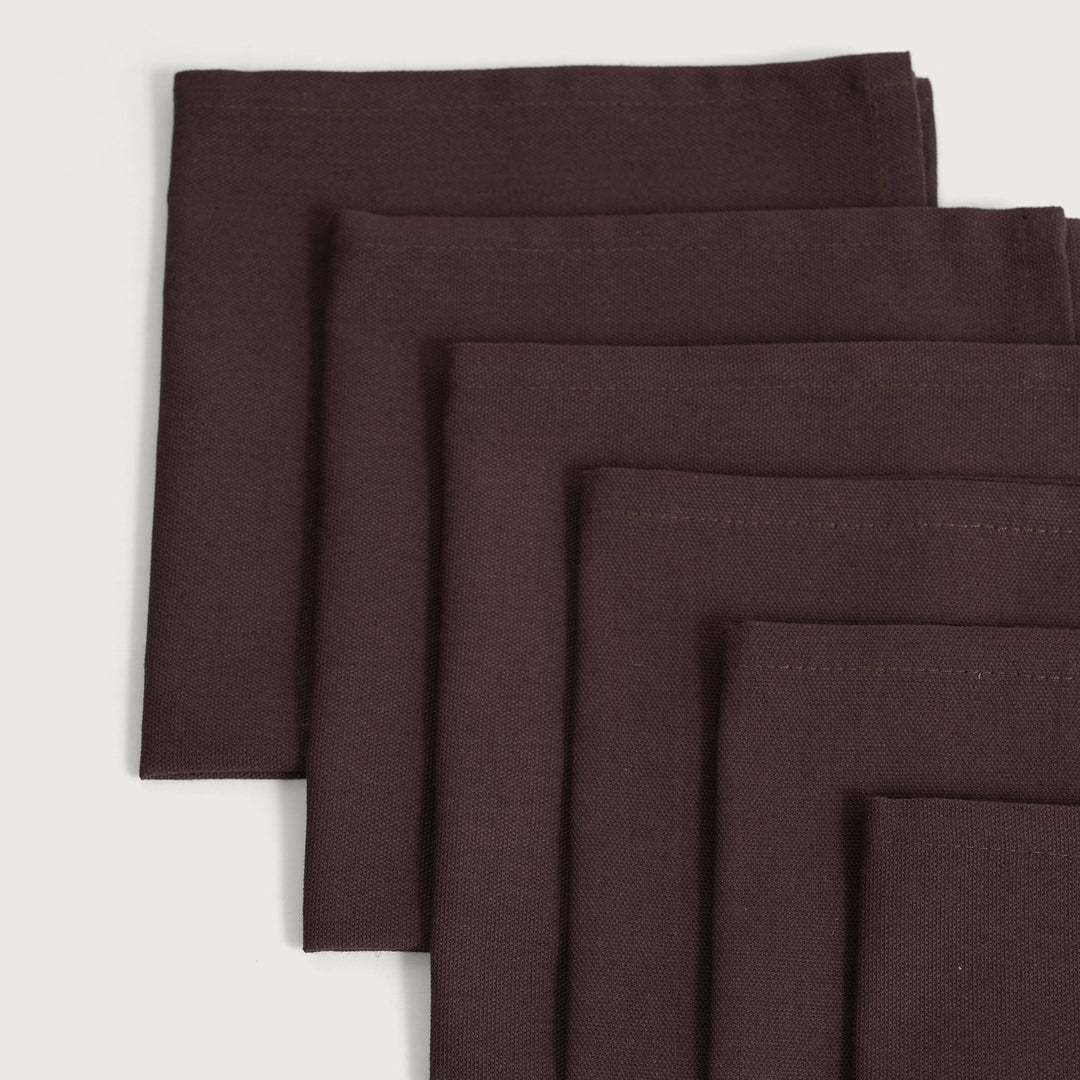 Premium Solid Linen-Style Dinner Napkins – Set of 6 (Available in 8 Essential Shades)