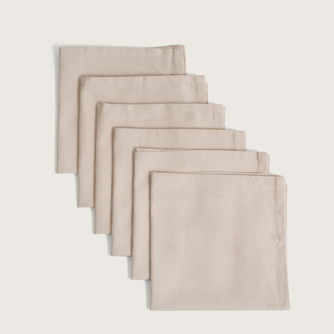 Premium Solid Linen-Style Dinner Napkins – Set of 6 (Available in 8 Essential Shades)