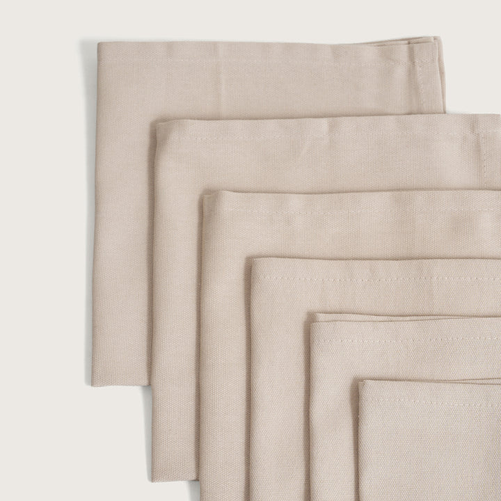 Premium Solid Linen-Style Dinner Napkins – Set of 6 (Available in 8 Essential Shades)