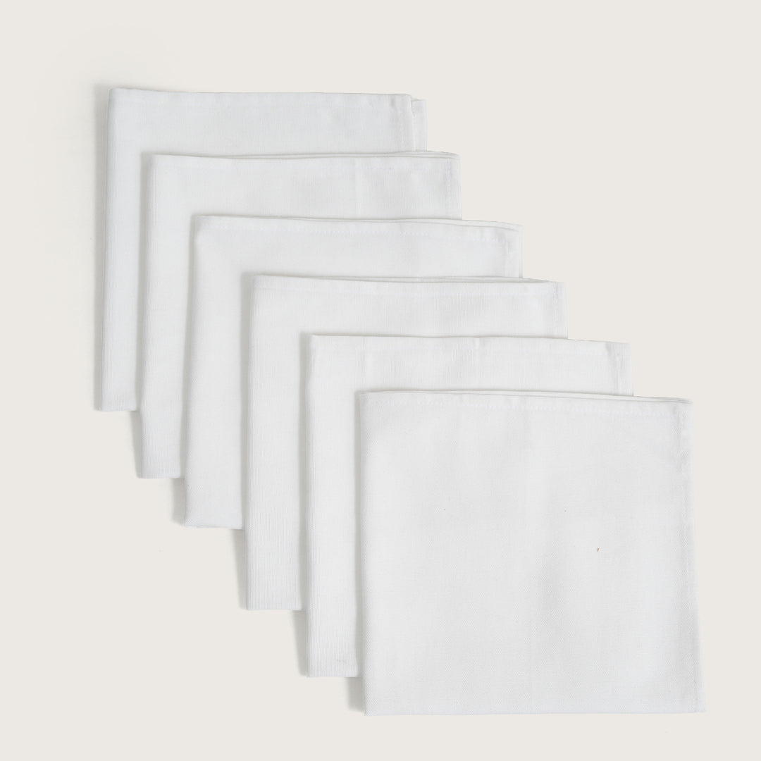 Premium Solid Linen-Style Dinner Napkins – Set of 6 (Available in 8 Essential Shades)