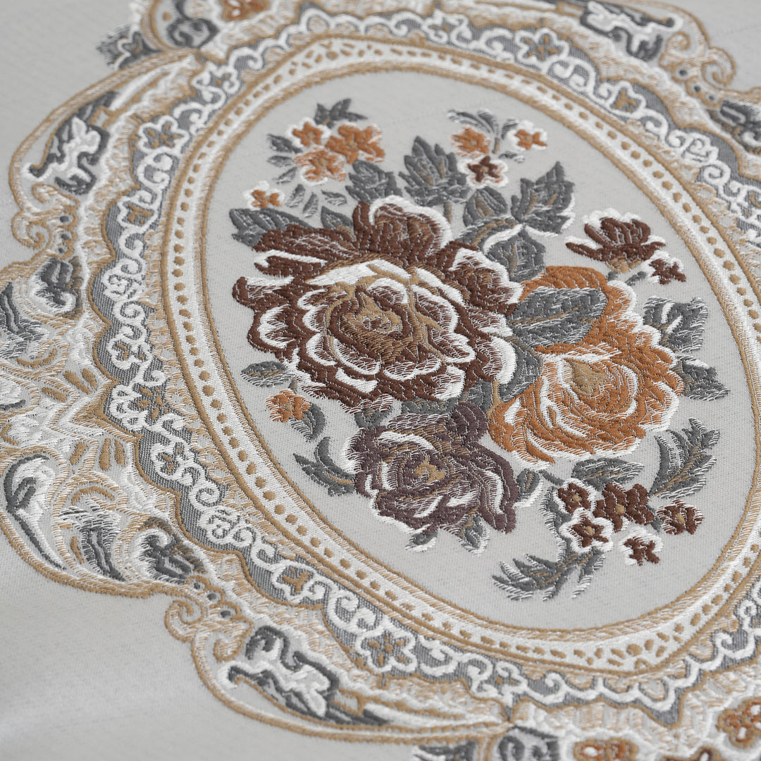 Victorian Floral Table Runner with Tasseled Trim Available In 4 Shades