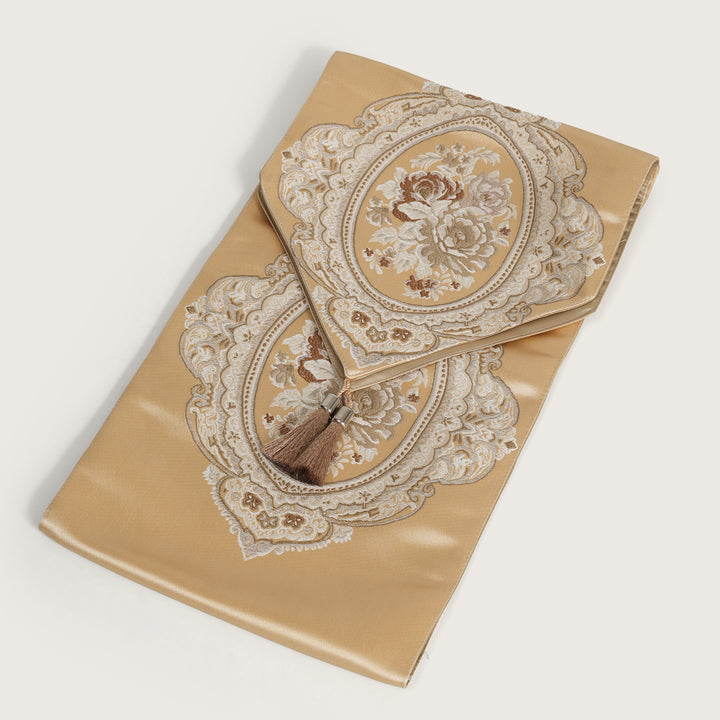 Victorian Floral Table Runner with Tasseled Trim Available In 4 Shades