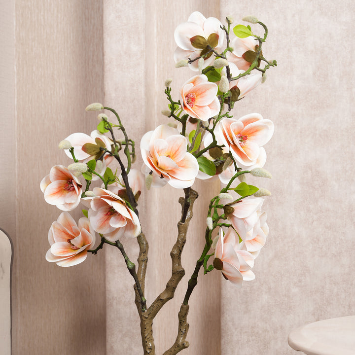 Artificial Blush Pink Magnolia Tree in Pot
