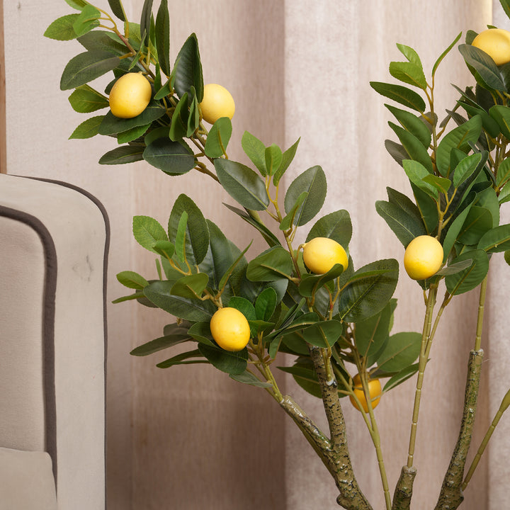 Lush Green Lemon Leaf Tree with Yellow Accents
