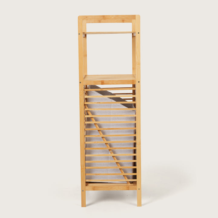 Tilt-Out Laundry Hamper with Storage Shelves