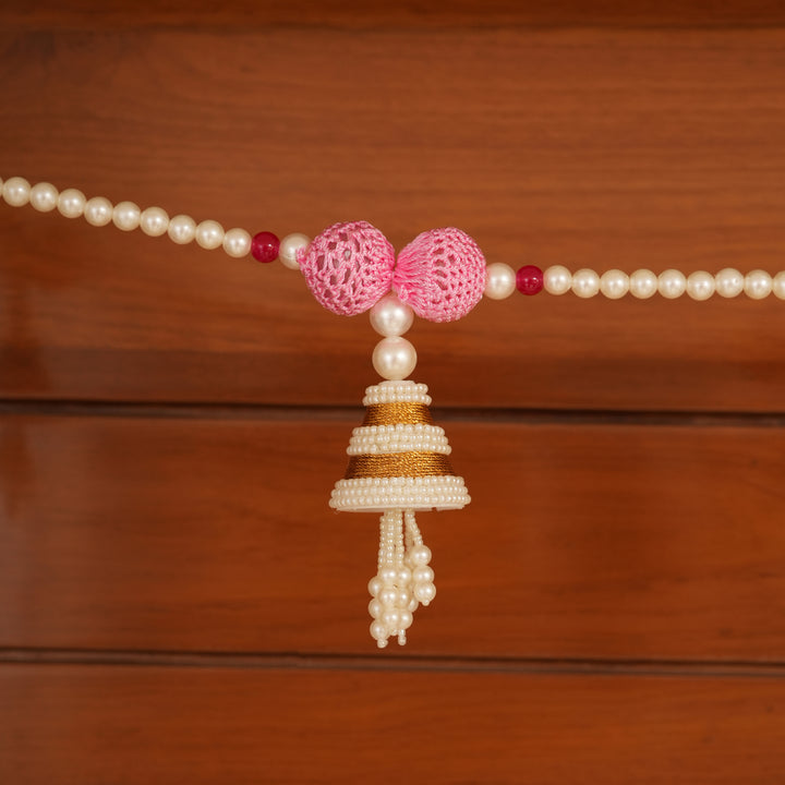 Burgundy-Beaded Bandhanwar with Tassel- For Diwali Decoration Toran