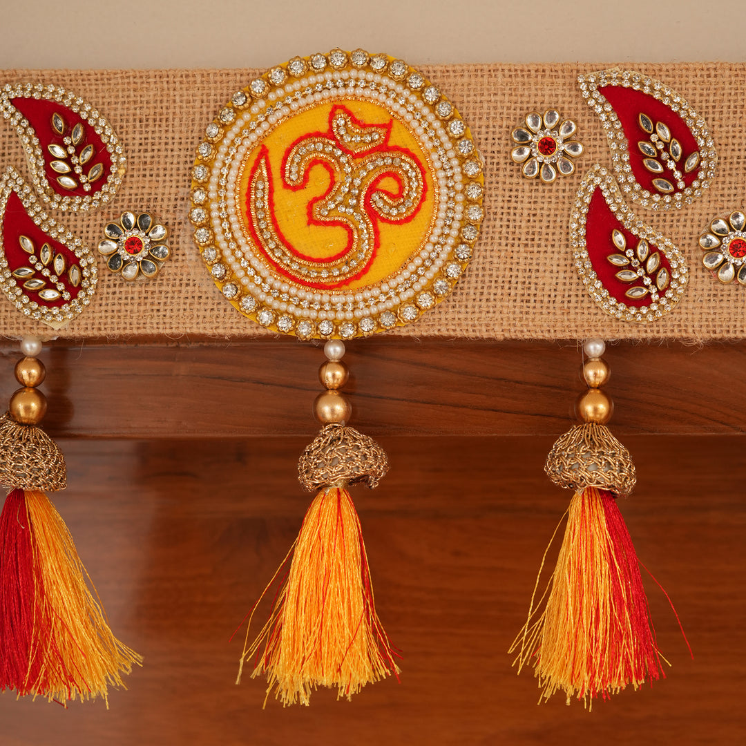 Traditional Swastik Door Hanging Bandhanwar Toran with Tassels For Diwali Decoration
