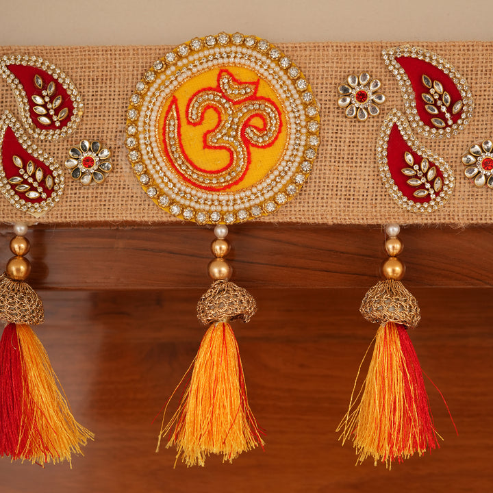 Traditional Swastik Door Hanging Bandhanwar Toran with Tassels For Diwali Decoration