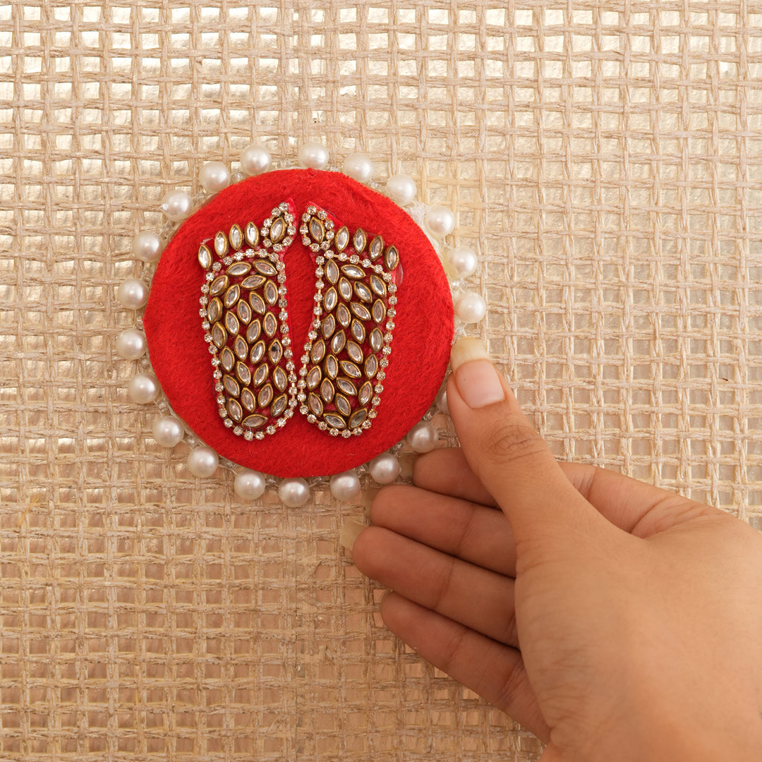 Lakshmi Charan Moti Paduka for Pooja & Diwali Decoration