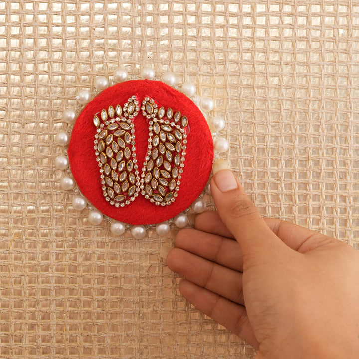 Lakshmi Charan Moti Paduka for Pooja & Diwali Decoration