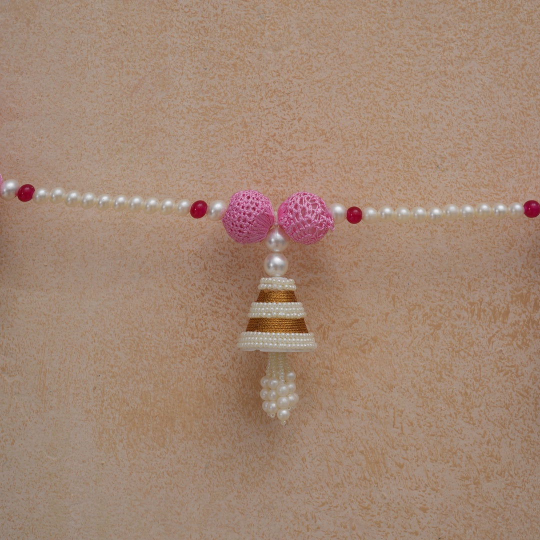 Burgundy-Beaded Bandhanwar with Tassel- For Diwali Decoration Toran