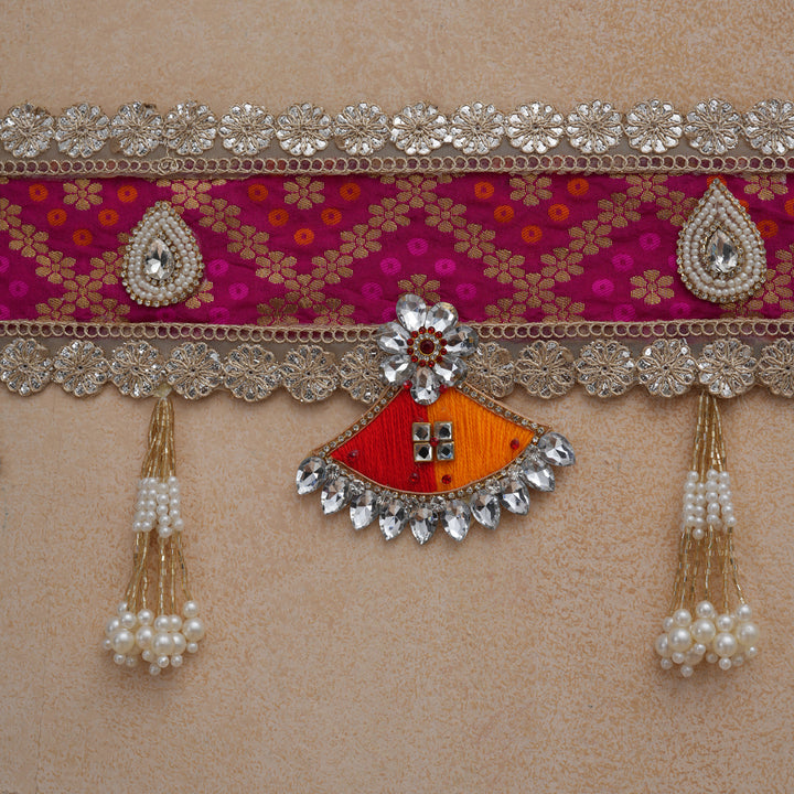 Ethnic Pink & Gold Bandhanwar Toran for Diwali Decoration.