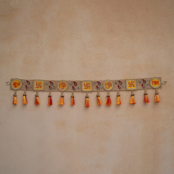 Traditional Swastik Door Hanging Bandhanwar Toran with Tassels For Diwali Decoration