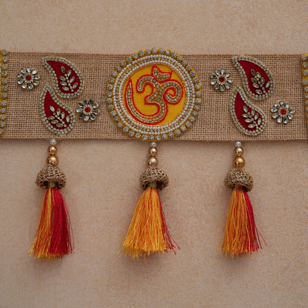 Traditional Swastik Door Hanging Bandhanwar Toran with Tassels For Diwali Decoration