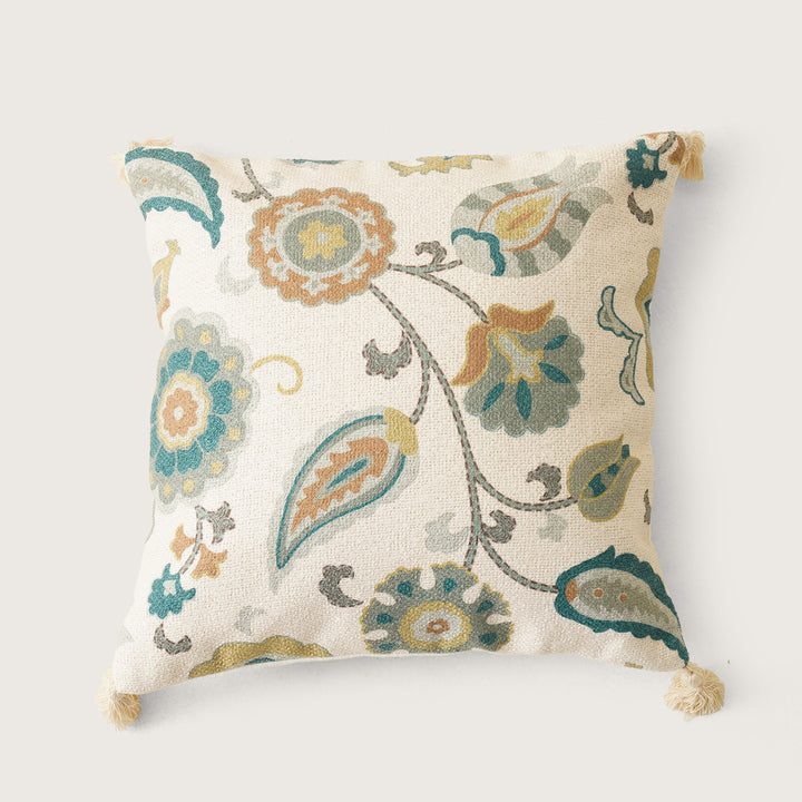 EMB with Tessel Jaipuria Cushion Cover - Green