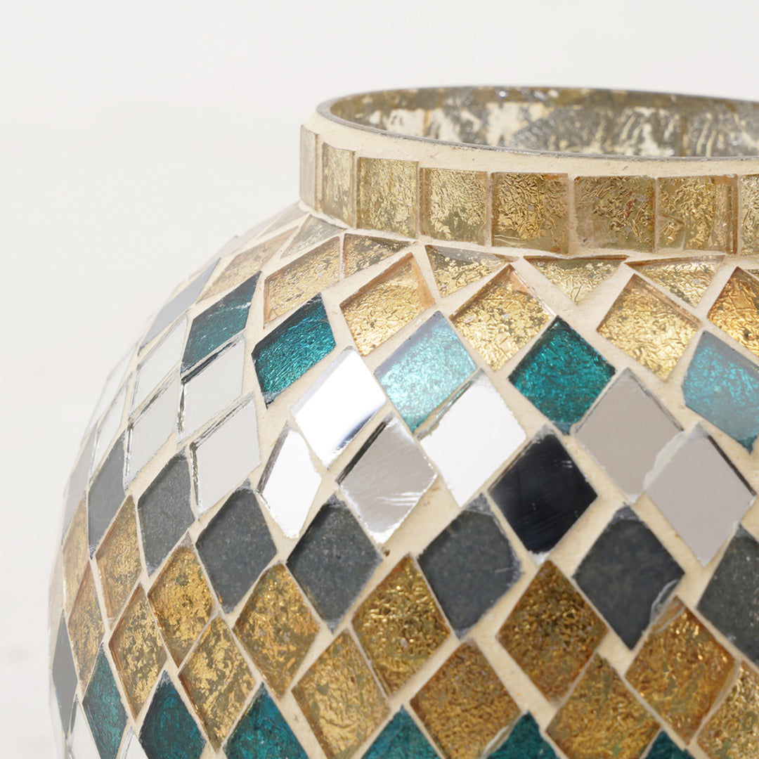 Multi Colour Mosaic Vase