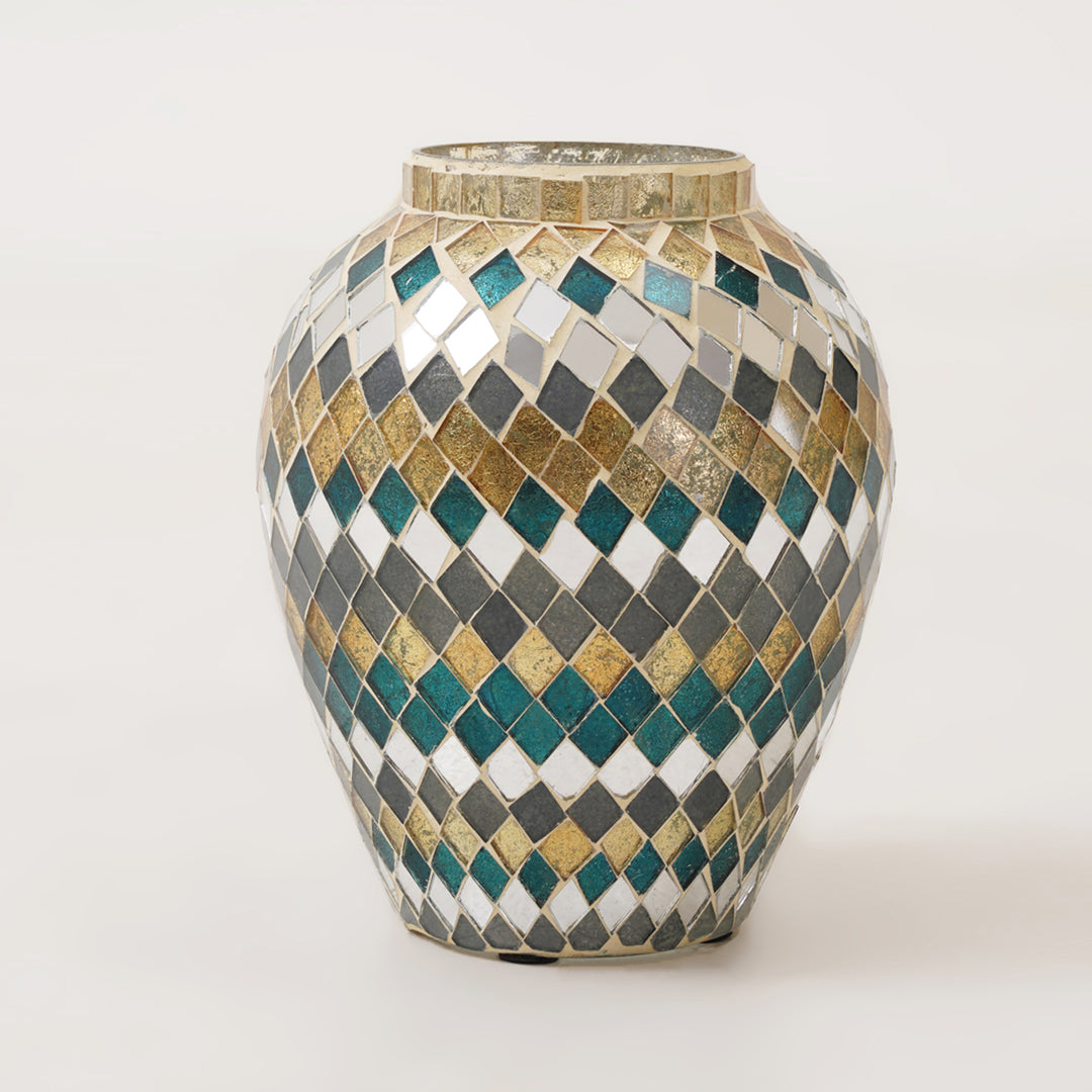 Multi Colour Mosaic Vase