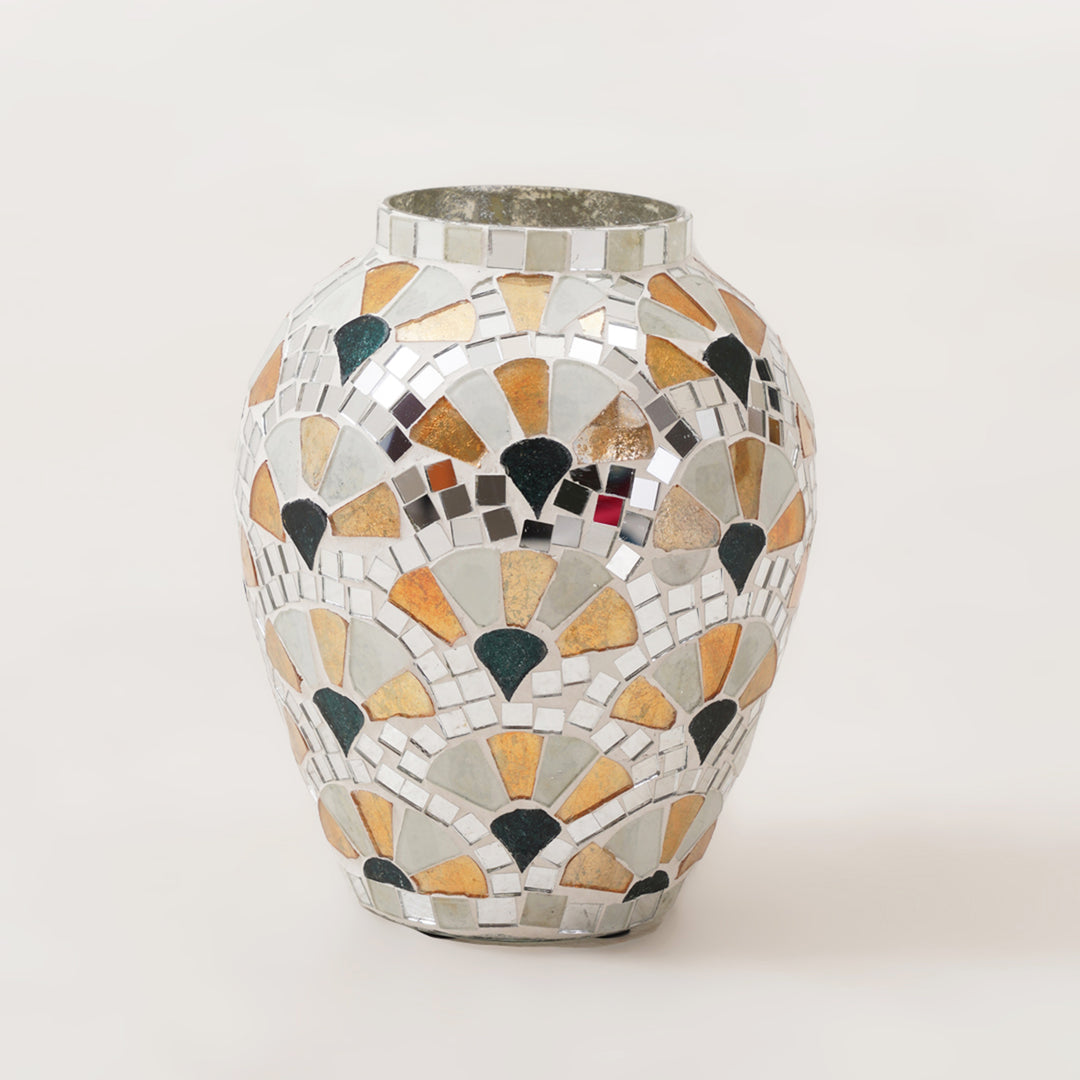 Multi Colour Mosaic Vase