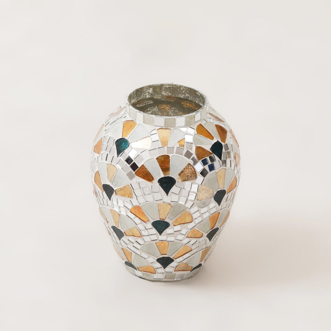 Multi Colour Mosaic Vase