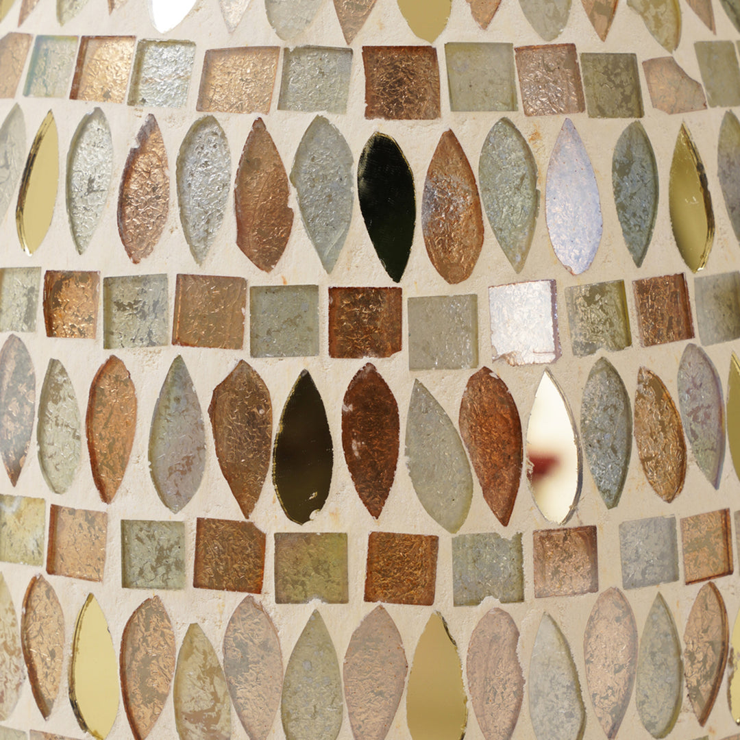 Tall Golden Mosaic Vase