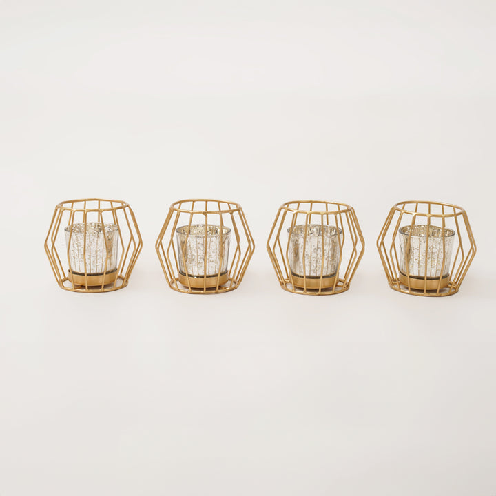 Wire Design Votive Candle Holder Set of 4