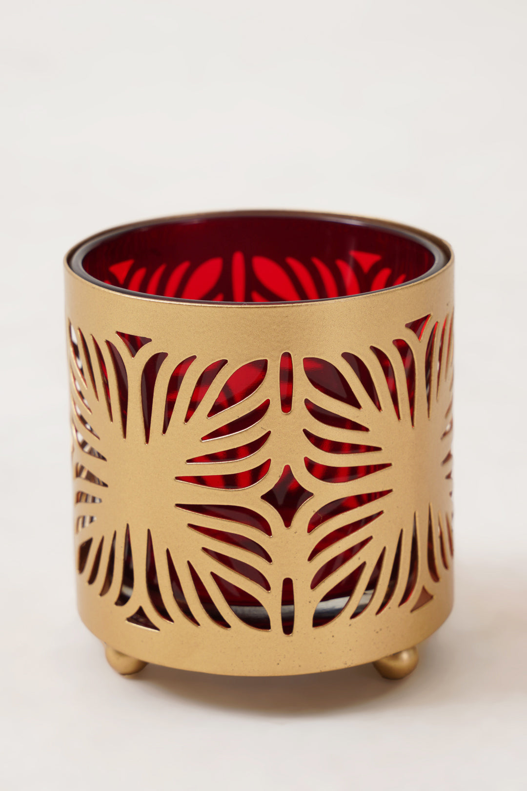 Floral Cutwork Design Votive Candle Holder Set of 4