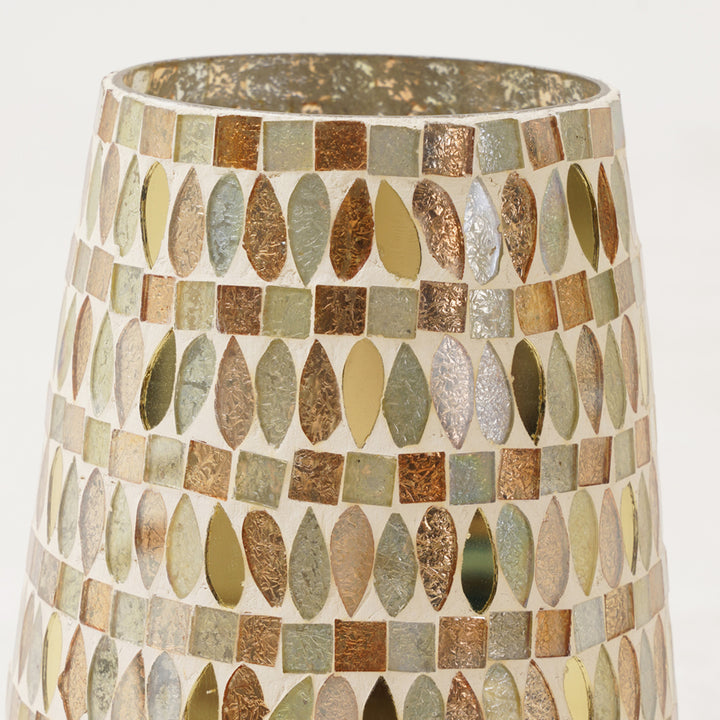 Tall Golden Mosaic Lamp