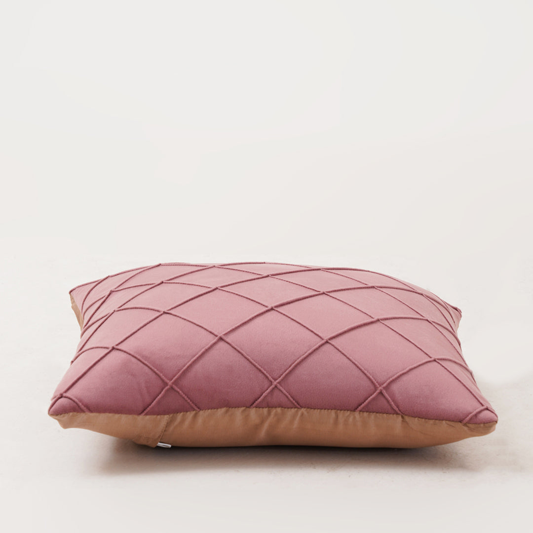 Velvet Pintex Cushion Cover Set of 2 (Pink)