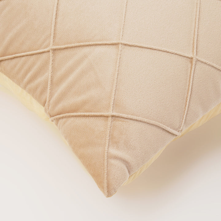 Velvet Pintex Cushion Cover Set of 2 (Peach)