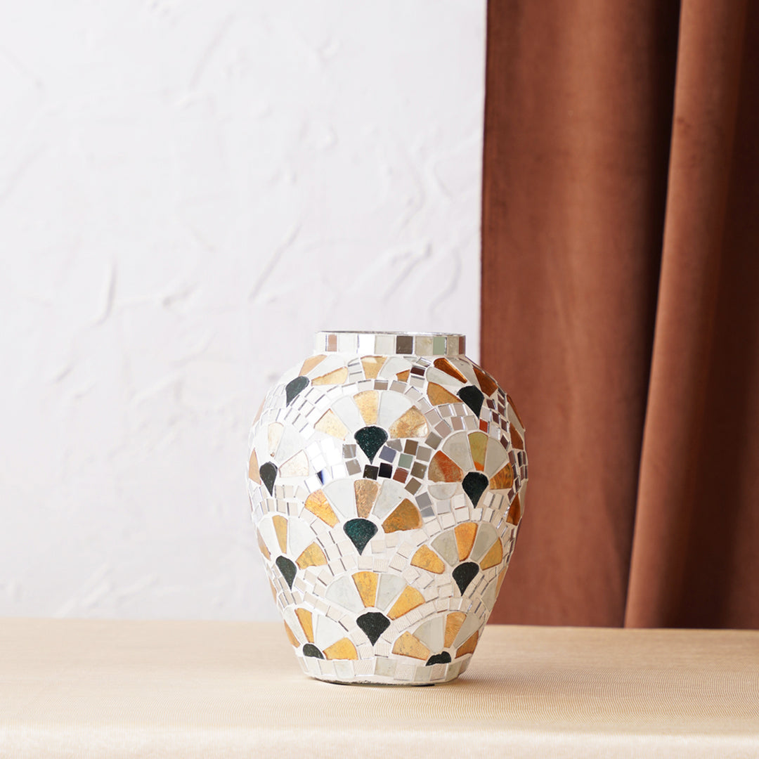 Multi Colour Mosaic Vase