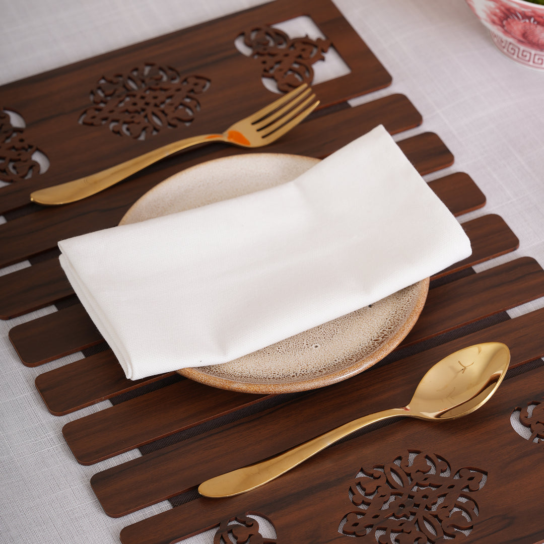 Premium Solid Linen-Style Dinner Napkins – Set of 6 (Available in 8 Essential Shades)