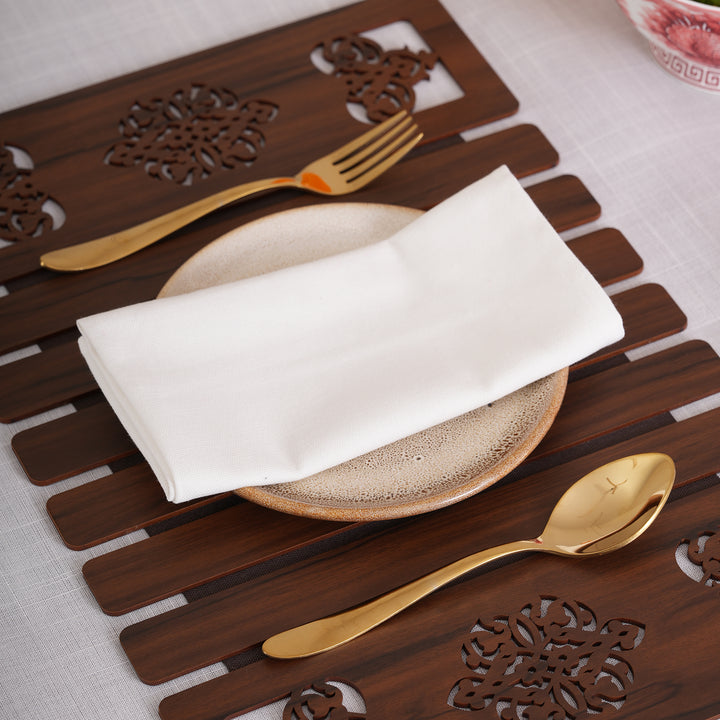 Premium Solid Linen-Style Dinner Napkins – Set of 6 (Available in 8 Essential Shades)