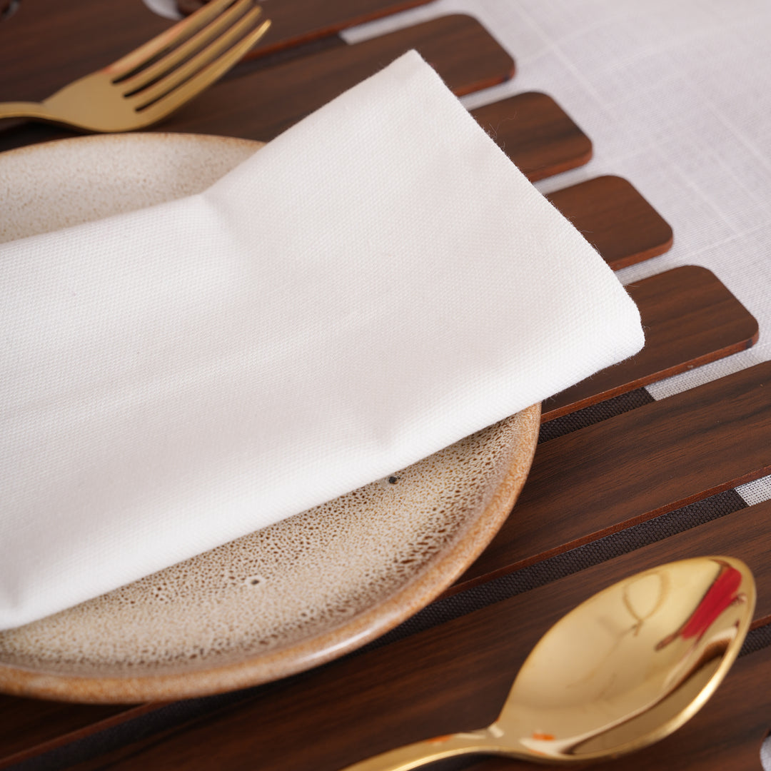 Premium Solid Linen-Style Dinner Napkins – Set of 6 (Available in 8 Essential Shades)