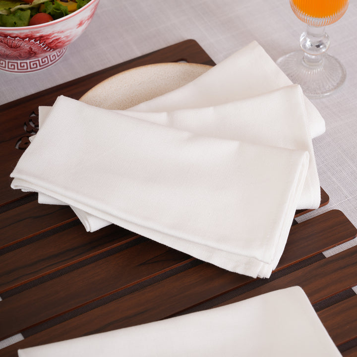 Premium Solid Linen-Style Dinner Napkins – Set of 6 (Available in 8 Essential Shades)