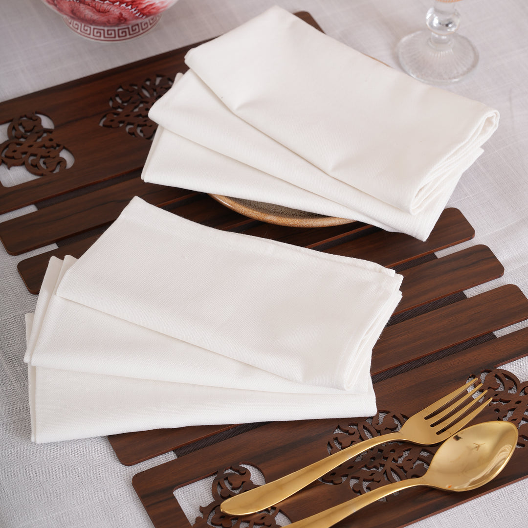 Premium Solid Linen-Style Dinner Napkins – Set of 6 (Available in 8 Essential Shades)