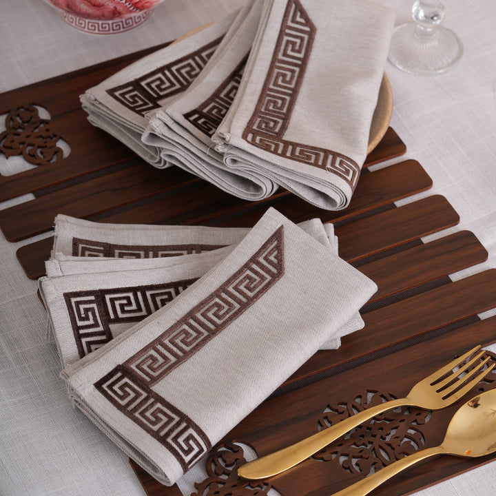 Mist Grey Premium Table Napkins - Set of 6