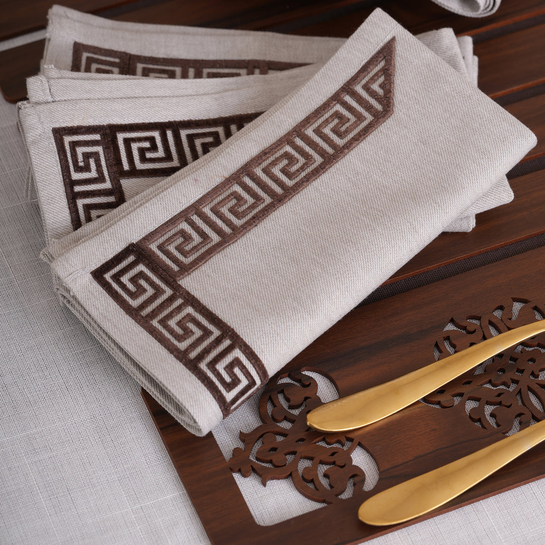 Mist Grey Premium Table Napkins - Set of 6