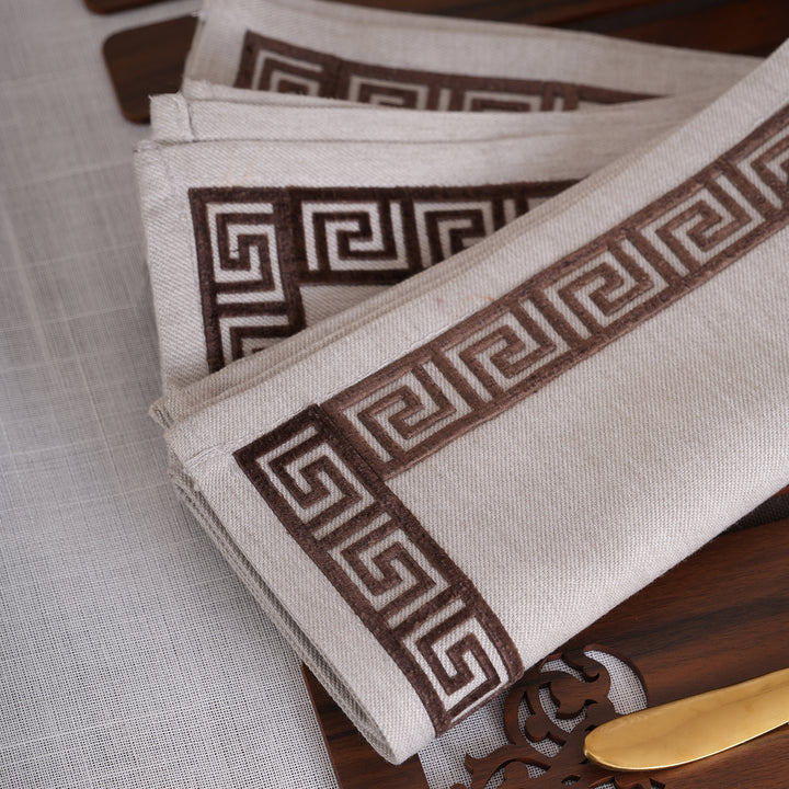 Mist Grey Premium Table Napkins - Set of 6