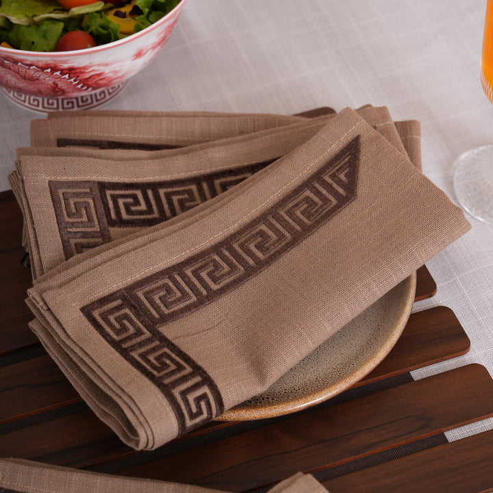 Modern Mediterranean Cloth Napkin -  Set of 6