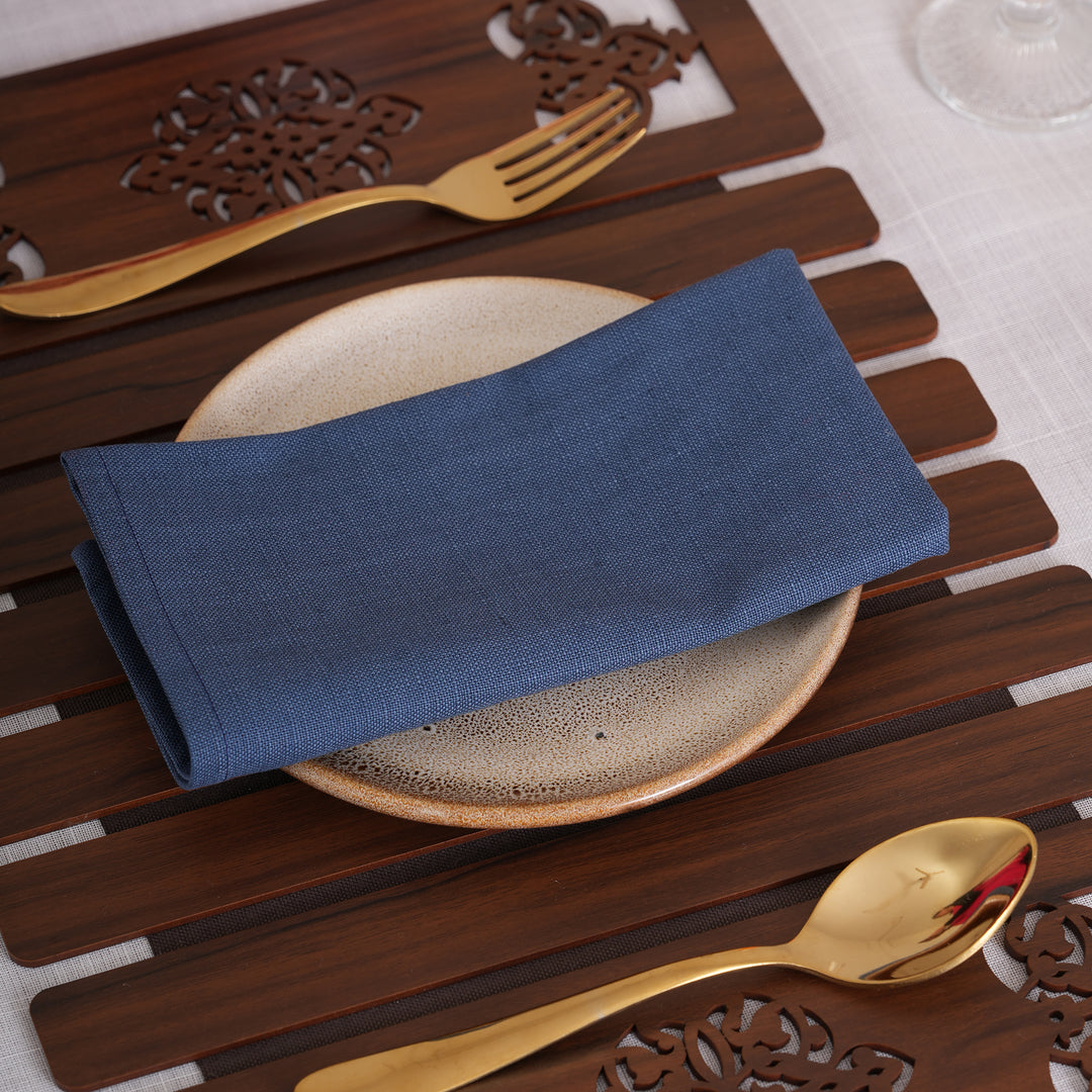 Premium Solid Linen-Style Dinner Napkins – Set of 6 (Available in 8 Essential Shades)