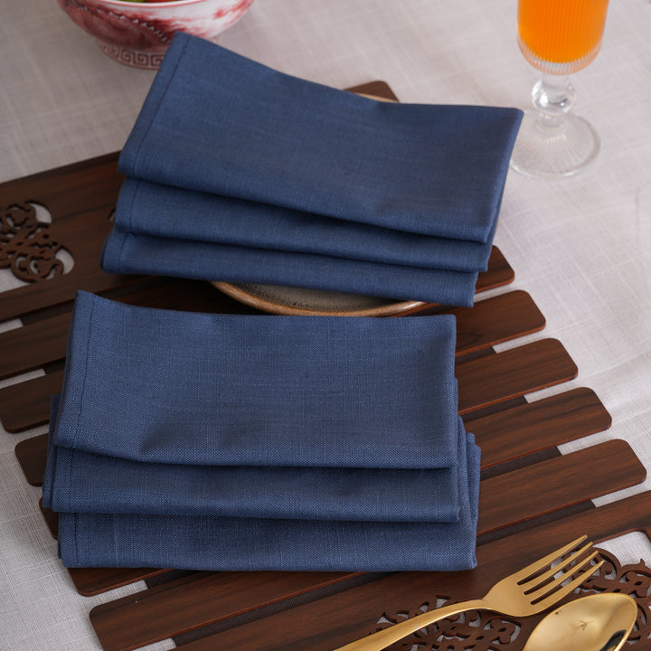 Premium Solid Linen-Style Dinner Napkins – Set of 6 (Available in 8 Essential Shades)