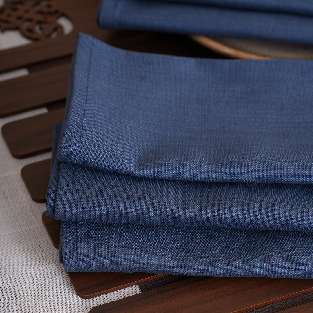 Premium Solid Linen-Style Dinner Napkins – Set of 6 (Available in 8 Essential Shades)