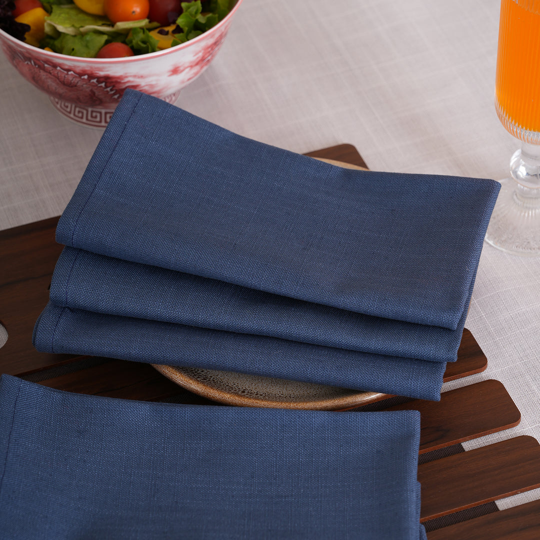Premium Solid Linen-Style Dinner Napkins – Set of 6 (Available in 8 Essential Shades)