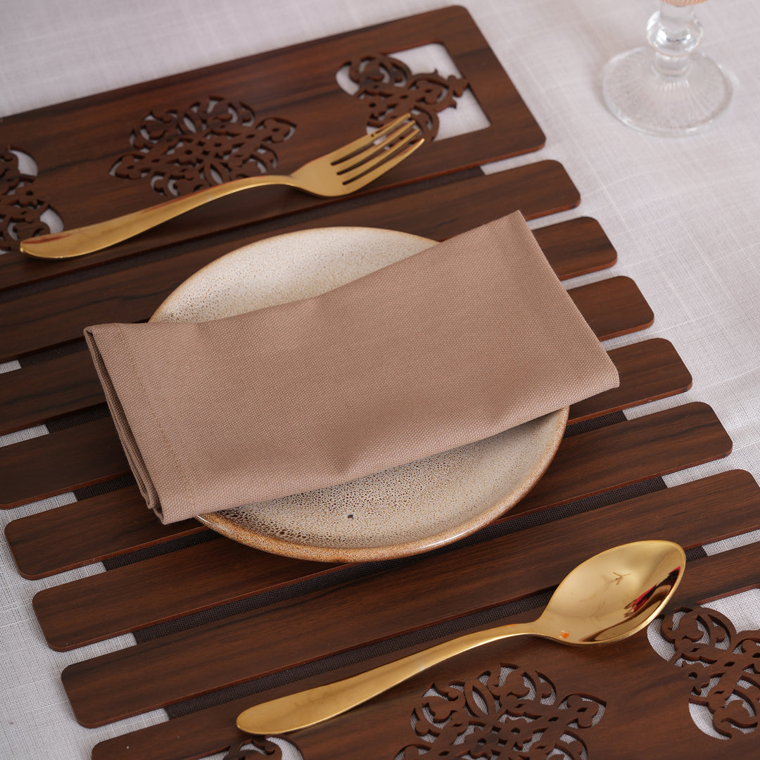 Premium Solid Linen-Style Dinner Napkins – Set of 6 (Available in 8 Essential Shades)