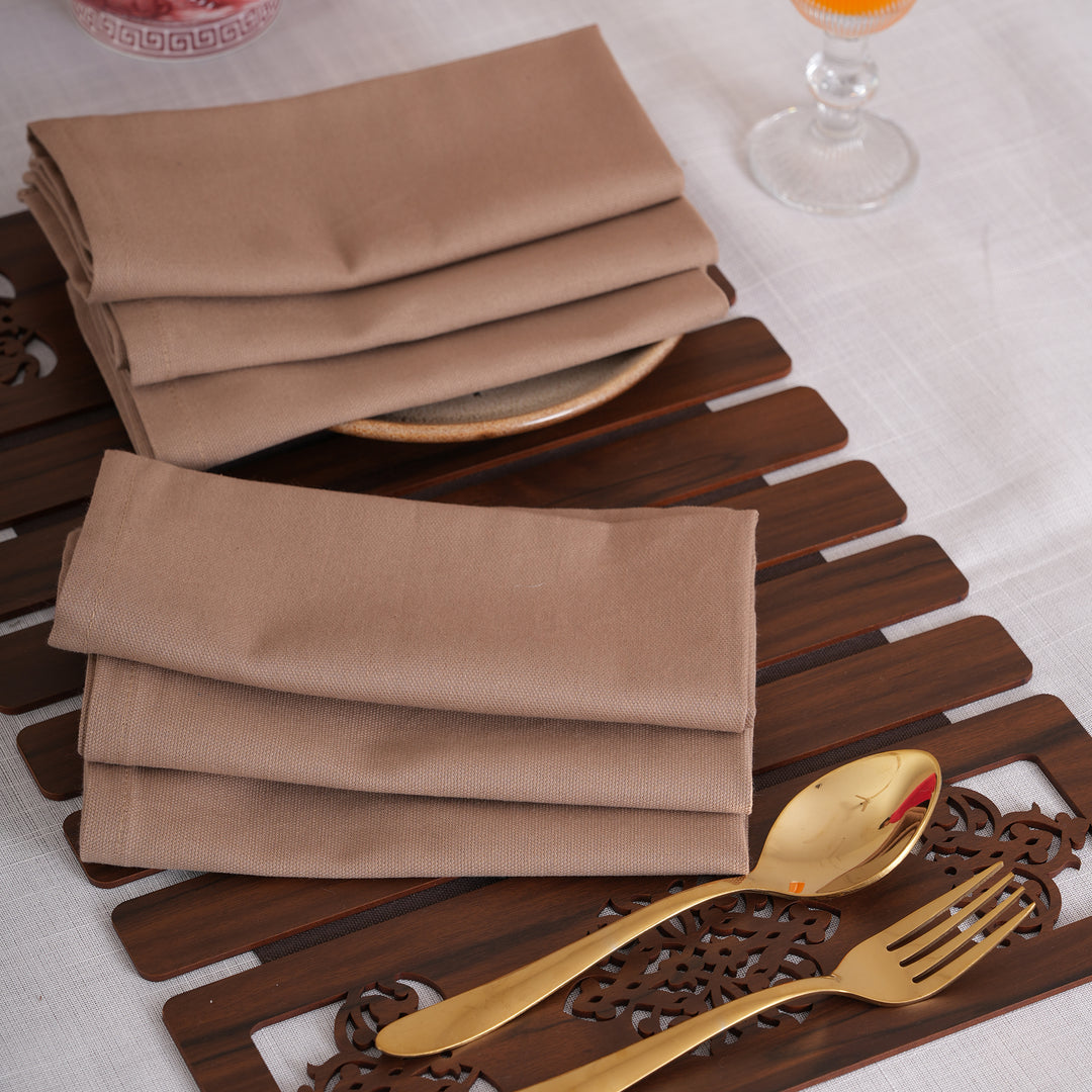 Premium Solid Linen-Style Dinner Napkins – Set of 6 (Available in 8 Essential Shades)
