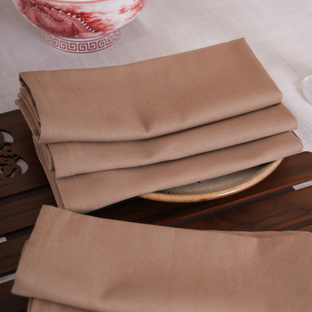 Premium Solid Linen-Style Dinner Napkins – Set of 6 (Available in 8 Essential Shades)